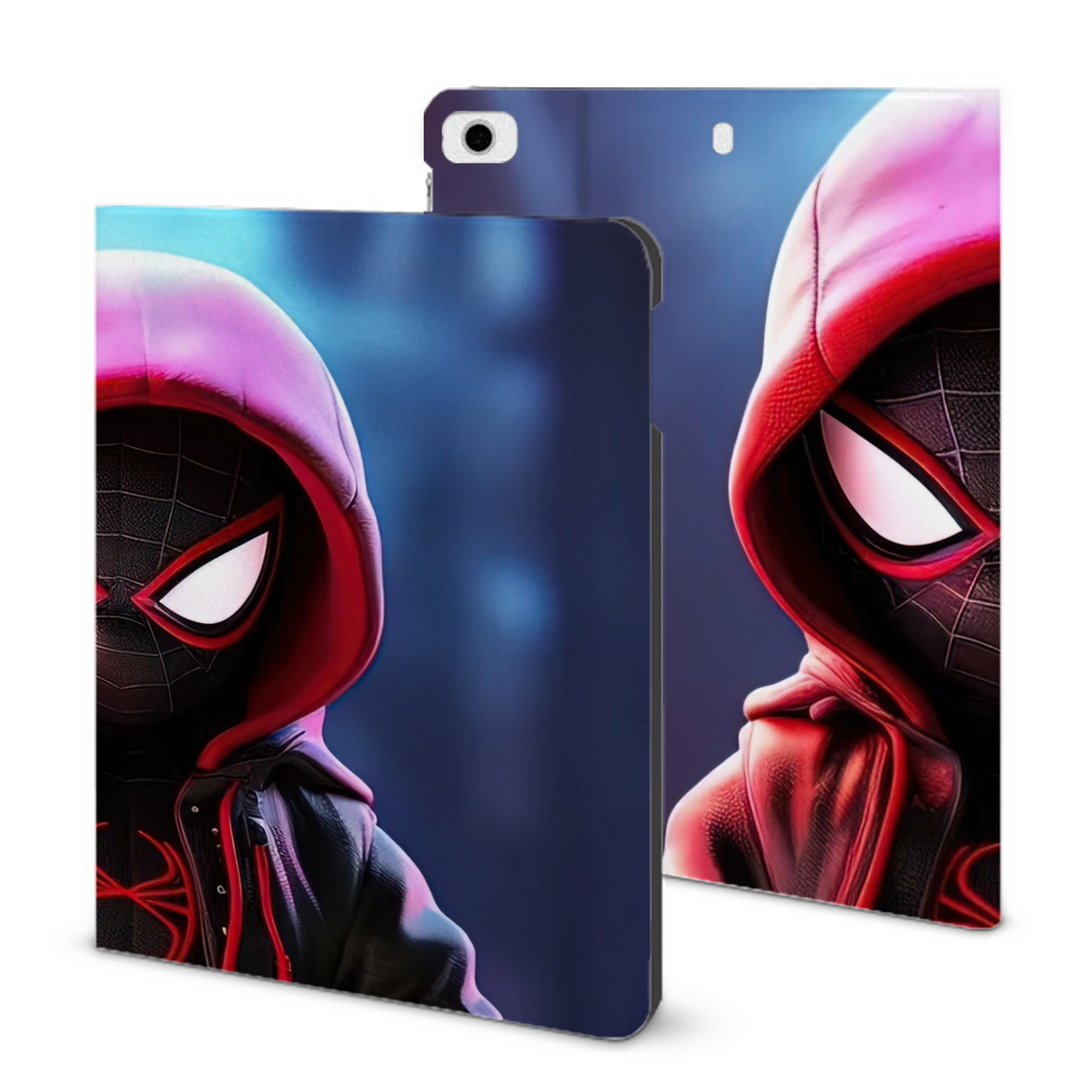 （画像用） Spider Man スパイダーマン IPad ケース ブック型 PUレザー TPU 耐衝撃 軽量 薄型 ペン収納なし 全面保護 IPad 各モデル対応